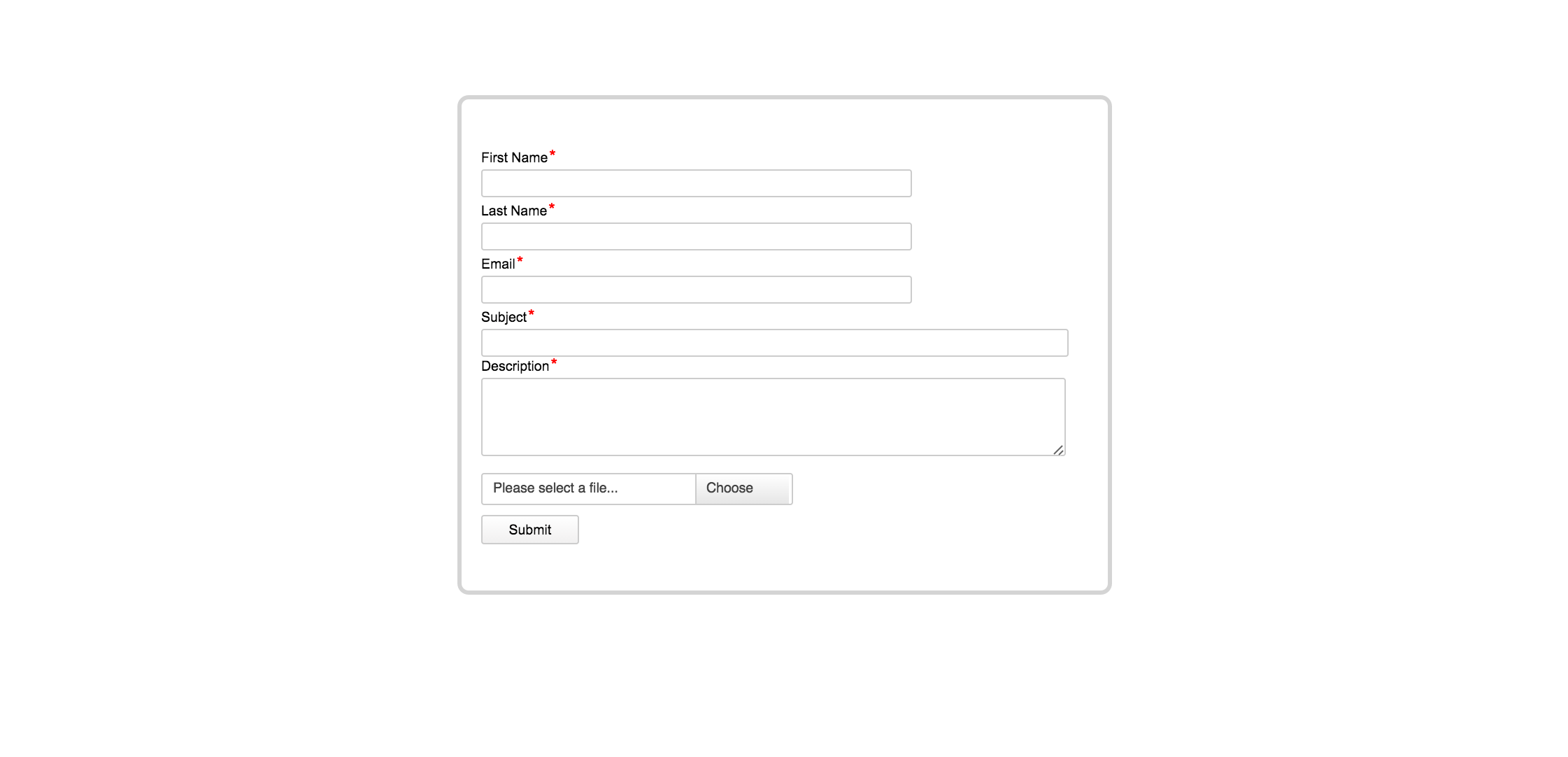 Website form